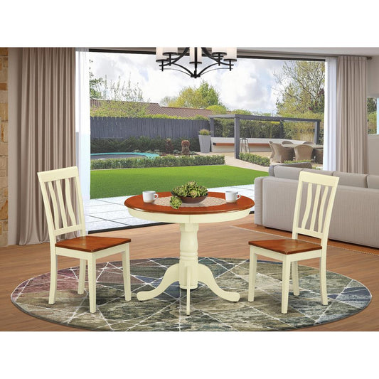 3 Pc Kitchen Nook Dining Set-Kitchen Table And 2 Chairs For Dining Room By East West Furniture | Dining Sets | Modishstore