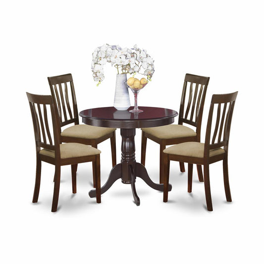 5 Pc Kitchen Table Set-Kitchen Table And 4 Dining Chairs By East West Furniture - Anti5-Cap-C | Dining Sets | Modishstore