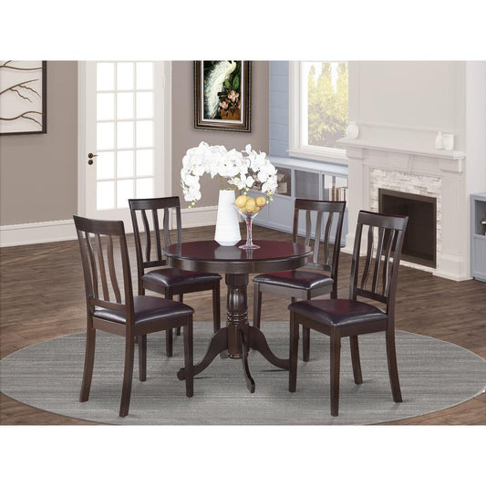 5 Pc Kitchen Table Set-Kitchen Table And 4 Dining Chairs By East West Furniture - Anti5-Cap-Lc | Dining Sets | Modishstore