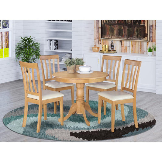 5 Pc Kitchen Table Set-Small Kitchen Table Plus 4 Dining Chairs By East West Furniture | Dining Sets | Modishstore