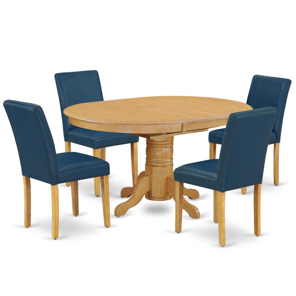 Dining Room Set Oak AVAB5-OAK-55 By East West Furniture | Dining Sets | Modishstore - 2