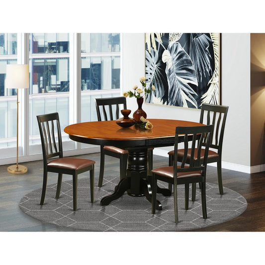 Dining Set - 5 Pcs With 4 Wooden Chairs By East West Furniture | Dining Sets | Modishstore
