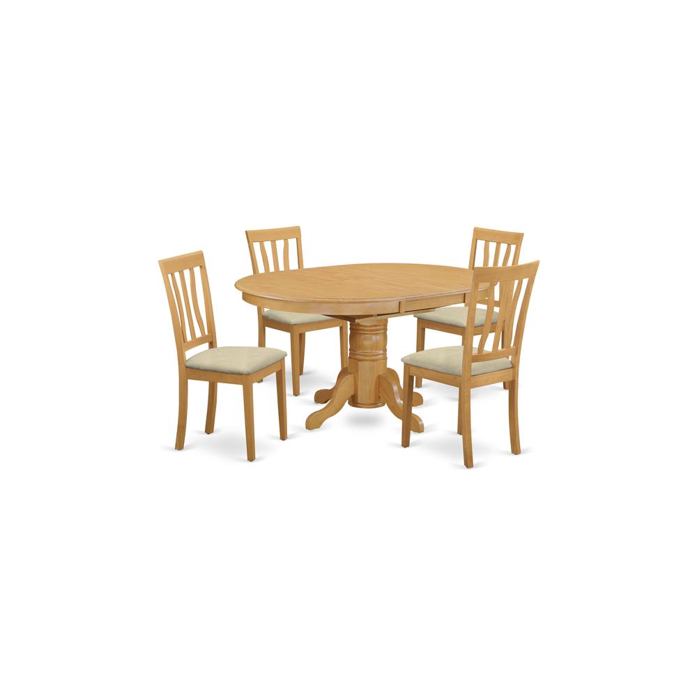 5 Pc Dining Room Set - Kitchen Dinette Table And 4 Kitchen Chairs By East West Furniture | Dining Sets | Modishstore - 2