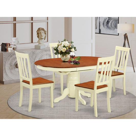5 Pc Table And Chair Set For 4-Dining Table And 4 Dining Chairs By East West Furniture | Dining Sets | Modishstore