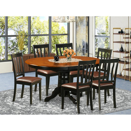 Dining Set - 7 Pcs With 6 Wooden Chairs By East West Furniture | Dining Sets | Modishstore