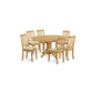 7 Pc Dinette Table Set - Kitchen Dinette Table And 6 Dining Chairs By East West Furniture | Dining Sets | Modishstore - 2