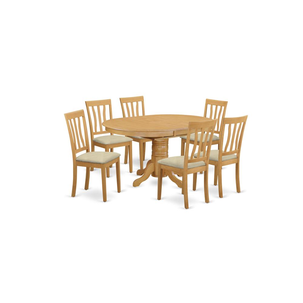 7 Pc Dinette Table Set - Kitchen Dinette Table And 6 Dining Chairs By East West Furniture | Dining Sets | Modishstore - 2