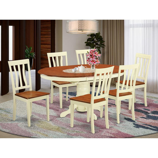 7 Pcs Dining Set -Table And 6 Kitchen Chairs By East West Furniture | Dining Sets | Modishstore