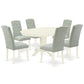 Dining Room Set Linen White AVCE7-LWH-15 By East West Furniture | Dining Sets | Modishstore - 2