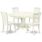 Dining Room Set Linen White AVDA5-LWH-W By East West Furniture | Dining Sets | Modishstore - 2