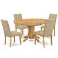 Dining Room Set Oak AVDR5 - OAK - 16 By East West Furniture | Dining Sets | Modishstore - 2