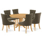 Dining Room Set Oak AVFR7-OAK-20 By East West Furniture | Dining Sets | Modishstore - 2