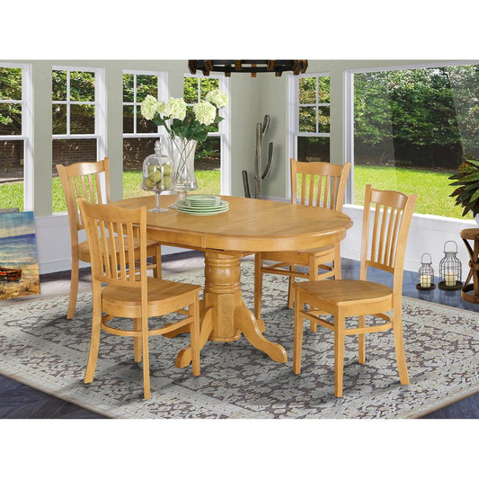 5 Pc Dining Room Set For 4- Table With Leaf And 4 Dining Chairs. By East West Furniture | Dining Sets | Modishstore