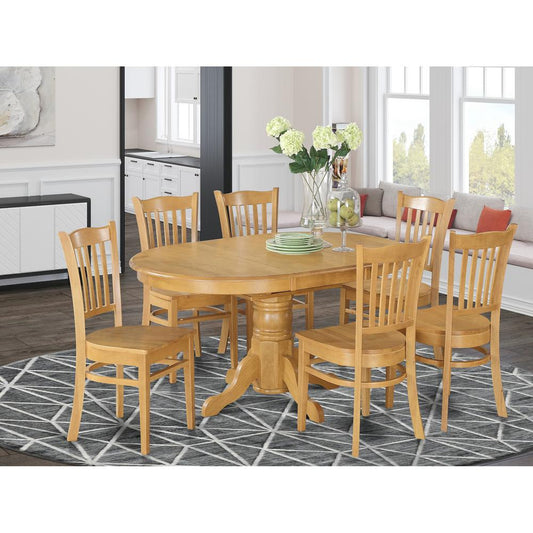 7 Pc Formal Dining Room Set- Oval Dinette Table With Leaf And 6 Dining Chairs. By East West Furniture | Dining Sets | Modishstore