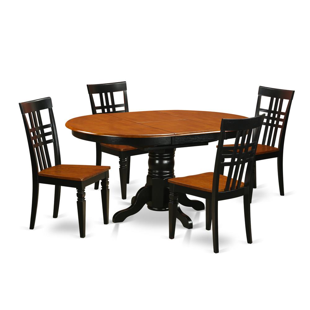 Dining Room Set Black & Cherry AVLG5-BCH-W By East West Furniture | Dining Sets | Modishstore - 2