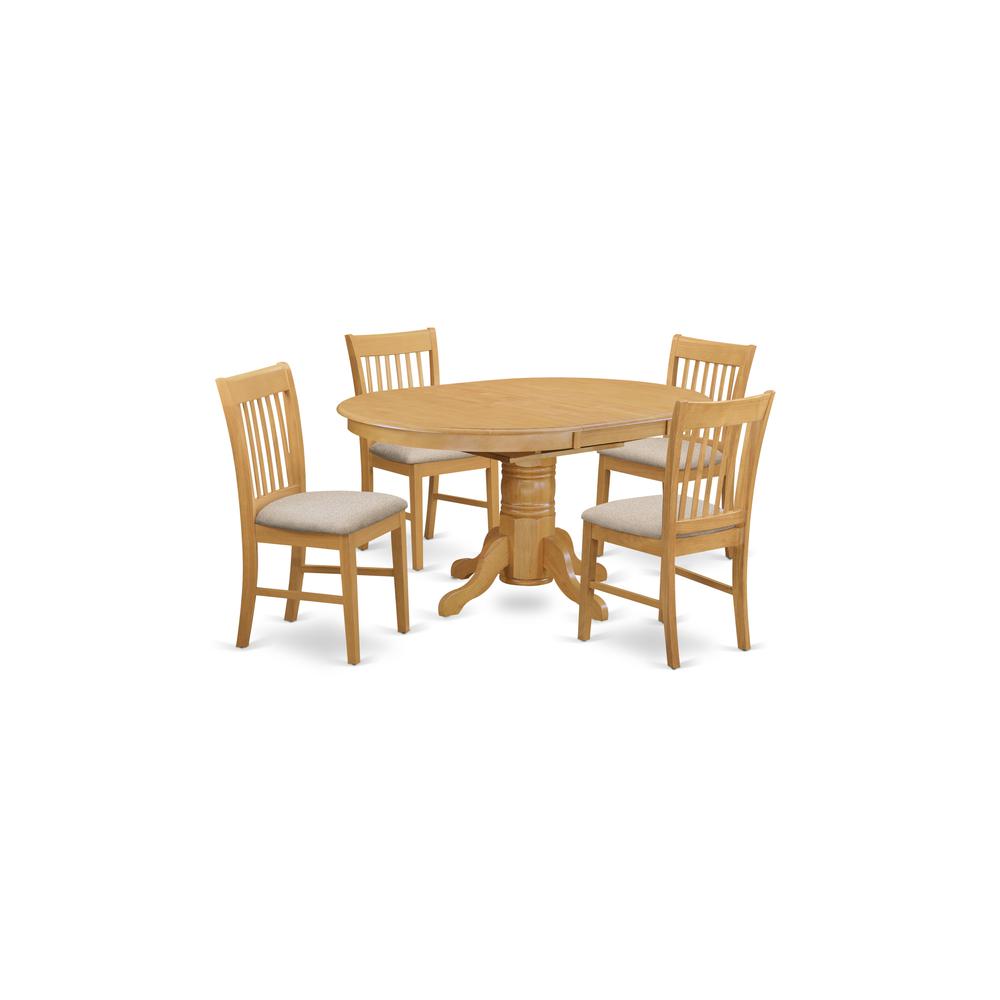 5 Pctable And Chair Set - Dining Table And 4 Dinette Chairs By East West Furniture | Dining Sets | Modishstore - 2