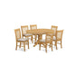7 Pc Table And Chair Set - Dinette Table And 6 Dining Chairs By East West Furniture | Dining Sets | Modishstore - 2