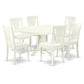 Dining Room Set Linen White AVON7-LWH-W By East West Furniture | Dining Sets | Modishstore - 2