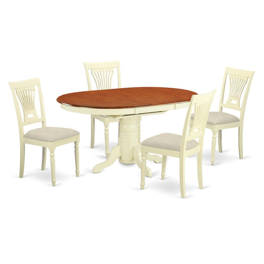 Avpl5-Whi-C 5 Pc Dinette Set - Dinette Table And 4 Dinette Chairs By East West Furniture | Dining Sets | Modishstore