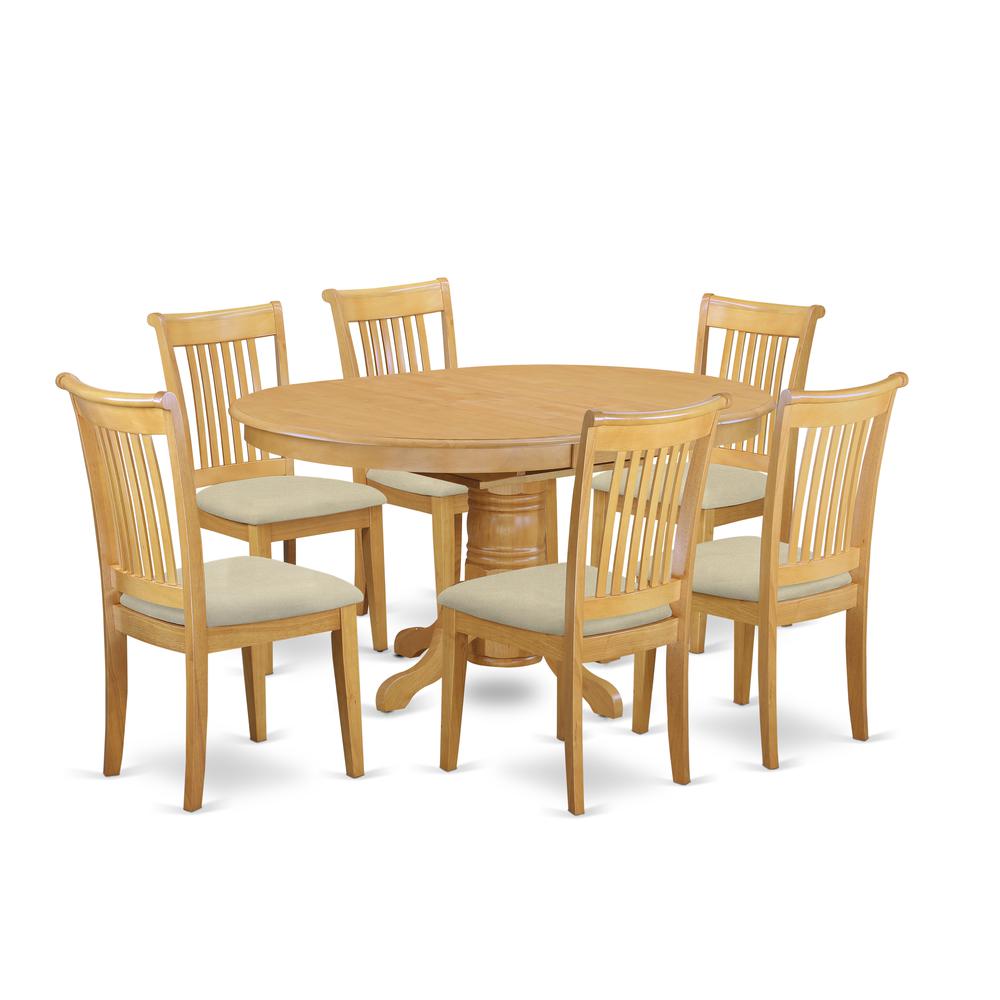 Dining Room Set Oak AVPO7-OAK-C By East West Furniture | Dining Sets | Modishstore - 2