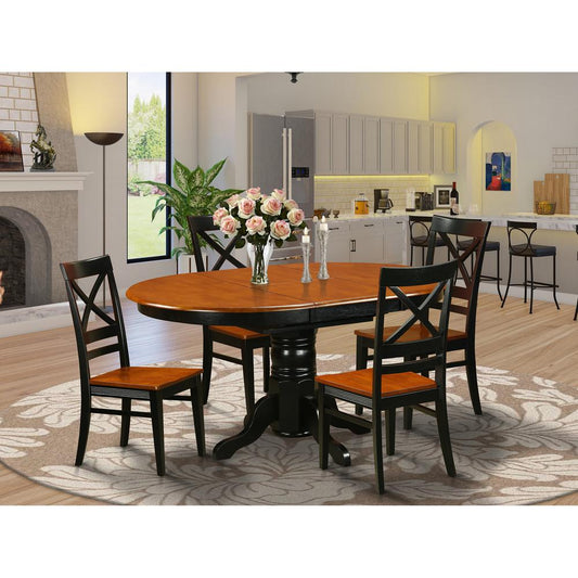Dining Set - 5 Pcs With 4 Wood Chairs By East West Furniture | Dining Sets | Modishstore