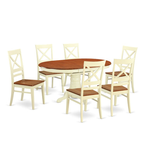 Dining Room Sets For 6 -Kitchen Table And 6 Dining Chairs By East West Furniture | Dining Sets | Modishstore