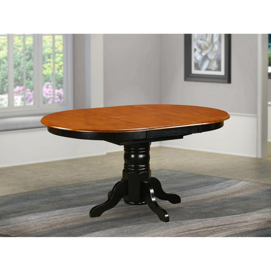 Avon Oval Table With 18" Butterfly Leaf -Black And Cherry Finish. By East West Furniture | Dining Tables | Modishstore