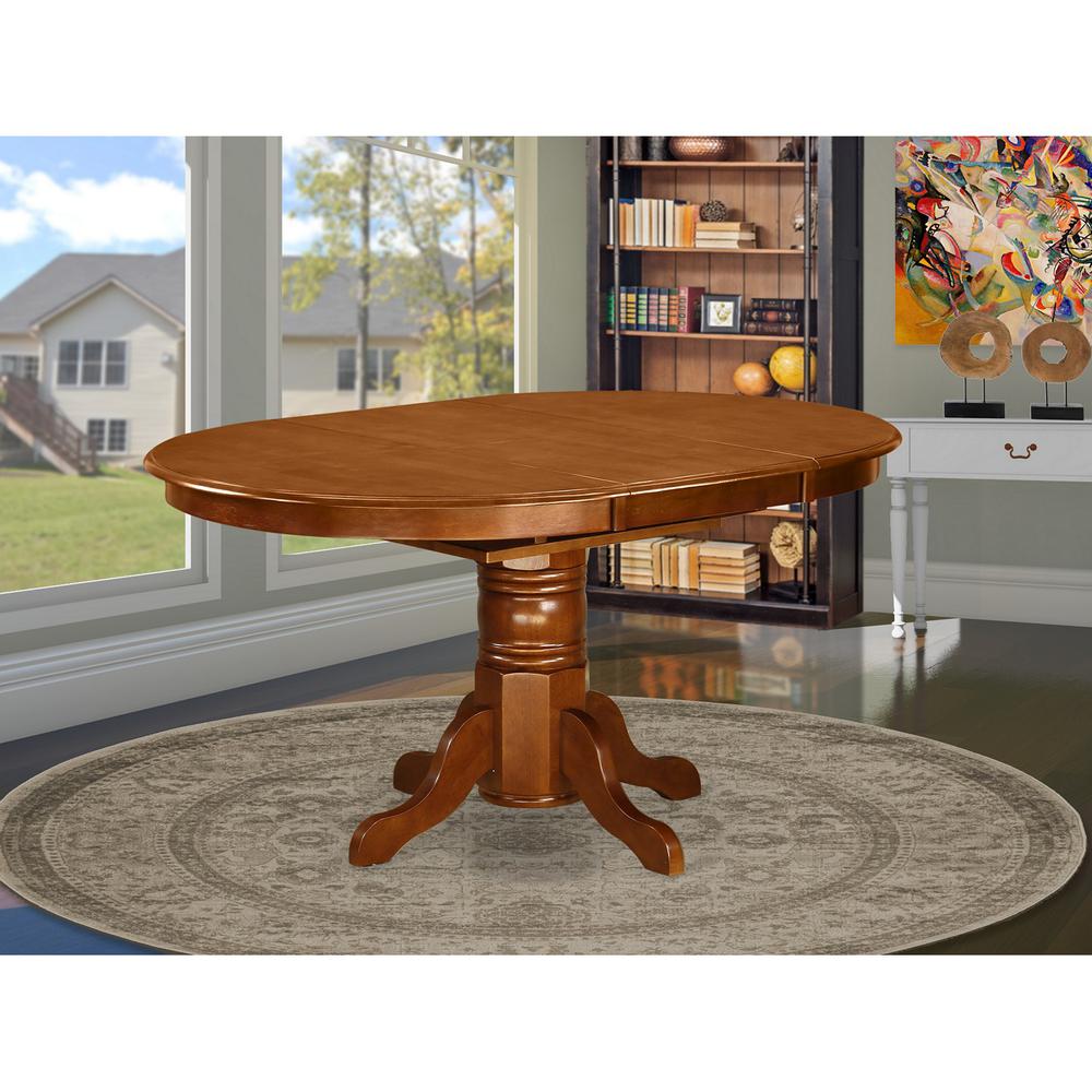 Avon Oval Table With 18" Butterfly Leaf -Black And Cherry Finish. By East West Furniture | Dining Tables | Modishstore - 7