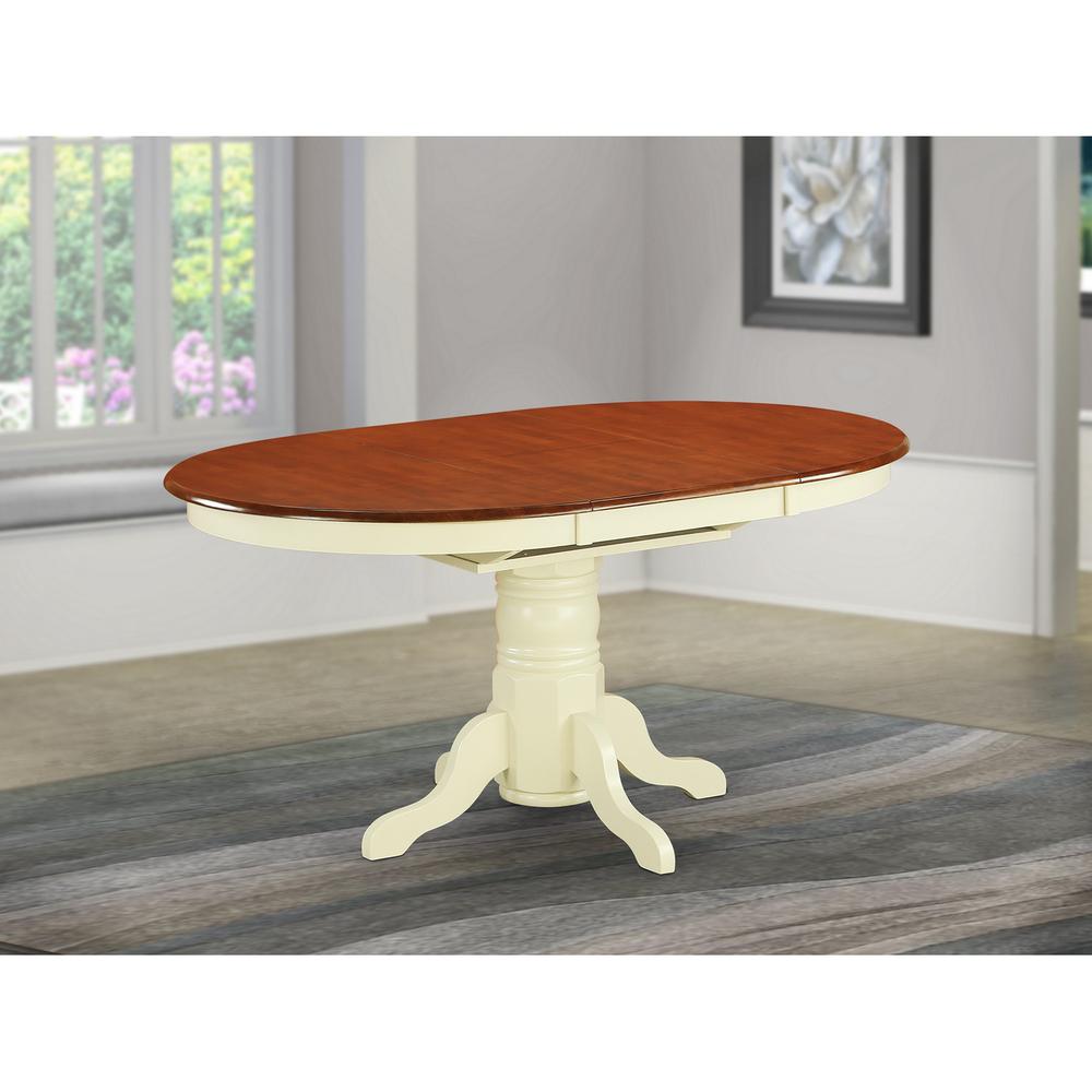 Avon Oval Table With 18" Butterfly Leaf -Black And Cherry Finish. By East West Furniture | Dining Tables | Modishstore - 10
