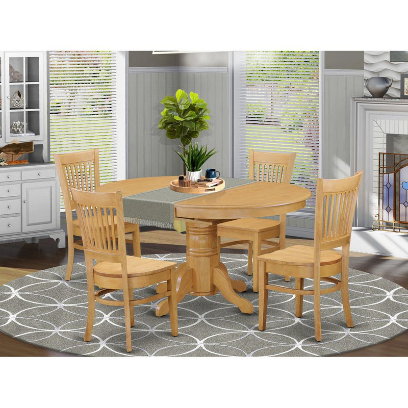 5 Pc Dining Room Set For 4-Dinette Table With Leaf And 4 Dinette Chairs. By East West Furniture | Dining Sets | Modishstore
