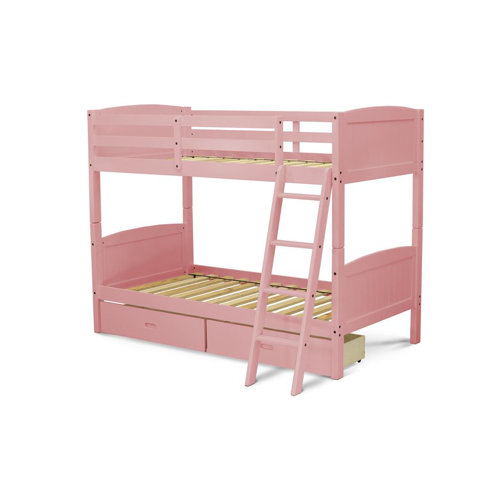 Youth Bunk Bed Pink AYB-07-TA By East West Furniture | Beds | Modishstore - 2
