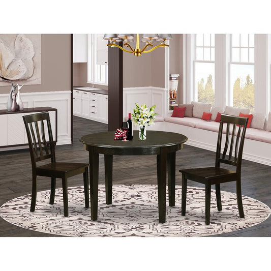 3 Pc Kitchen Nook Dining Set-Kitchen Table And 2 Dinette Chairs By East West Furniture | Dining Sets | Modishstore