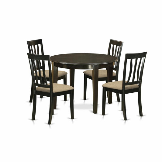 Boan5-Cap-C 5 Pc Small Kitchen Table Set-Kitchen Table And 4 Kitchen Chairs By East West Furniture | Dining Sets | Modishstore