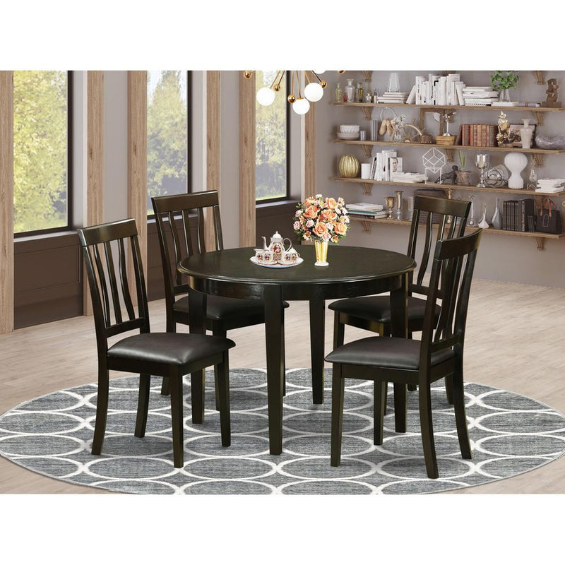 5 Pc Small Kitchen Table Set-Kitchen Table And 4 Kitchen Chairs By East West Furniture | Dining Sets | Modishstore