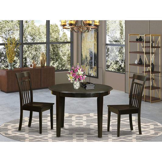 3 Pc Kitchen Nook Dining Set-Table And 2 Kitchen Chairs By East West Furniture | Dining Sets | Modishstore