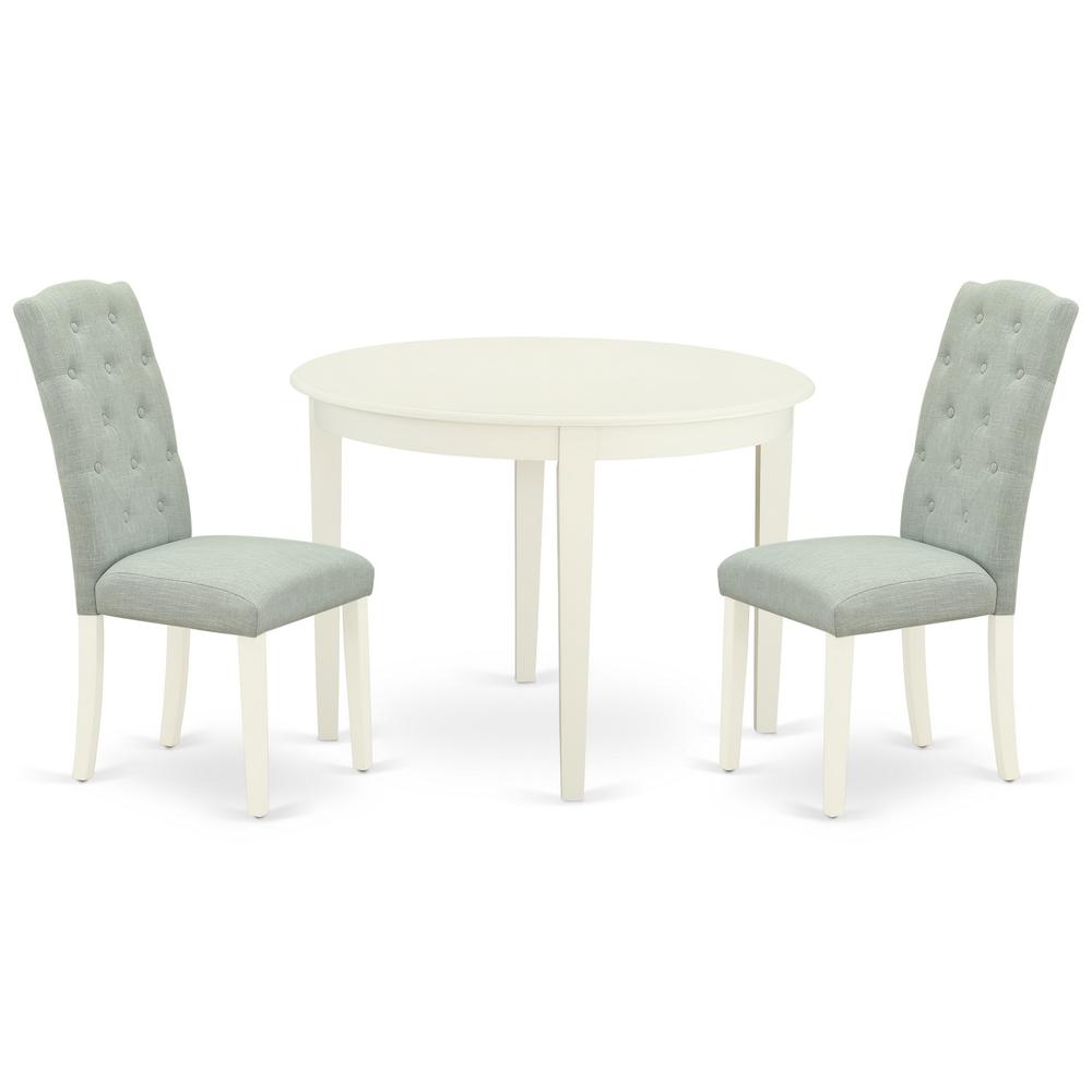 Dining Room Set Linen White BOCE3-WHI-15 By East West Furniture | Dining Sets | Modishstore - 2