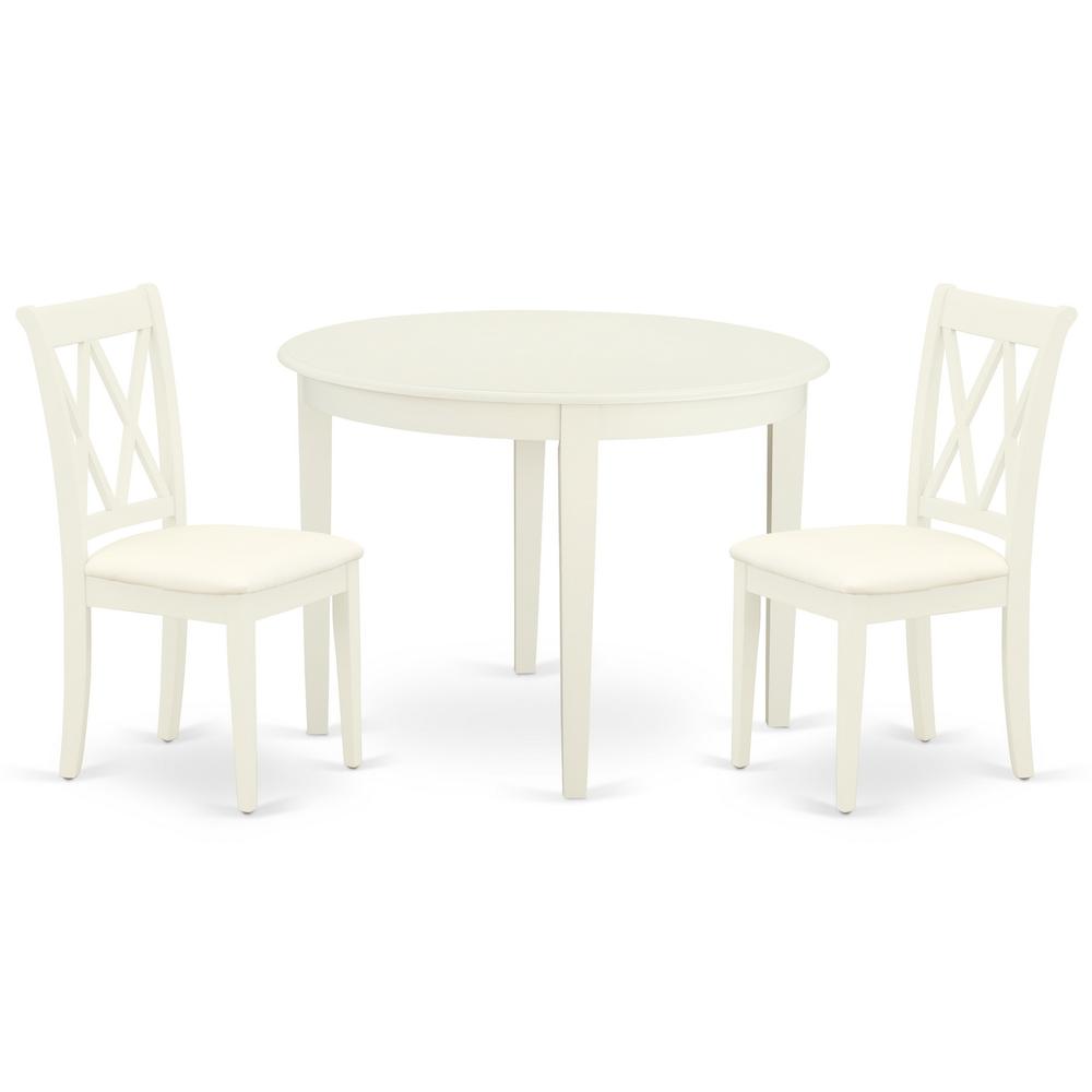 Dining Room Set Linen White BOCL3-WHI-C By East West Furniture | Dining Sets | Modishstore - 2