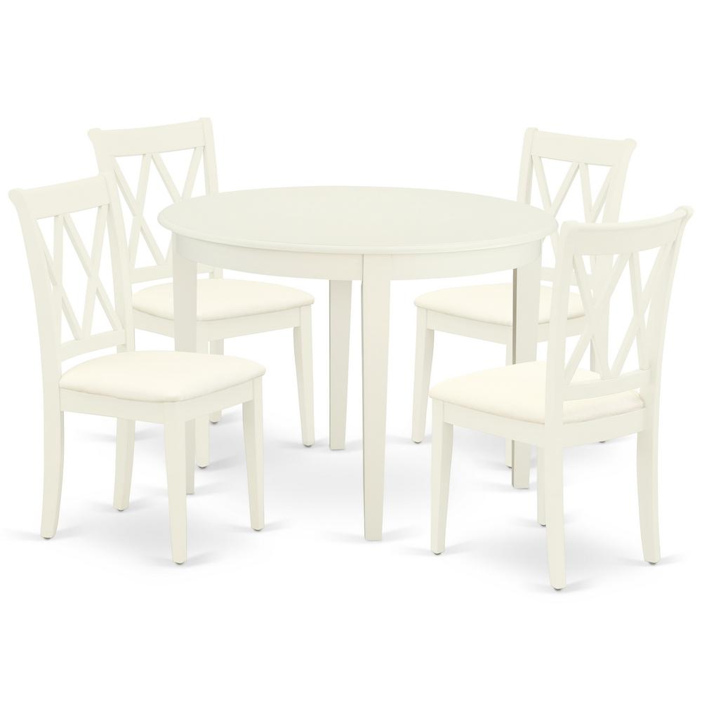Dining Room Set Linen White BOCL5-WHI-C By East West Furniture | Dining Sets | Modishstore - 2