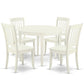 Dining Room Set Linen White BODA5-LWH-W By East West Furniture | Dining Sets | Modishstore - 2