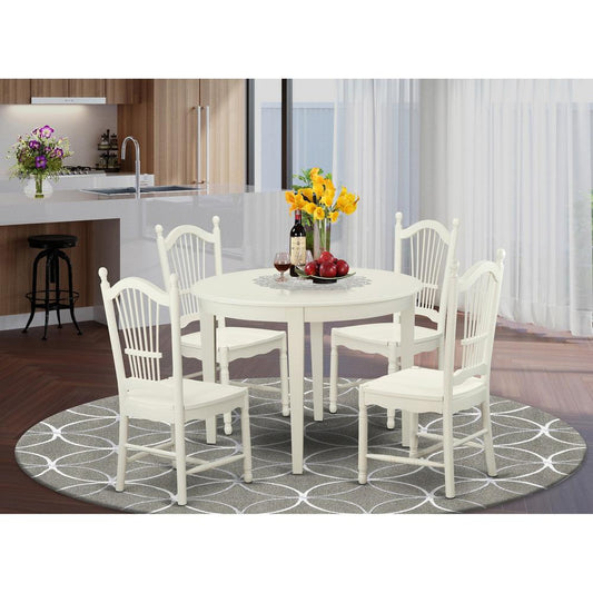 5 Pckitchen Dinette Set - Dinette Table And 4 Dining Chairs By East West Furniture | Dining Sets | Modishstore