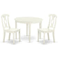 Dining Room Set Linen White BOKE3-LWH-W By East West Furniture | Dining Sets | Modishstore - 2