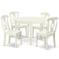 Dining Room Set Linen White BOKE5-LWH-W By East West Furniture | Dining Sets | Modishstore - 2