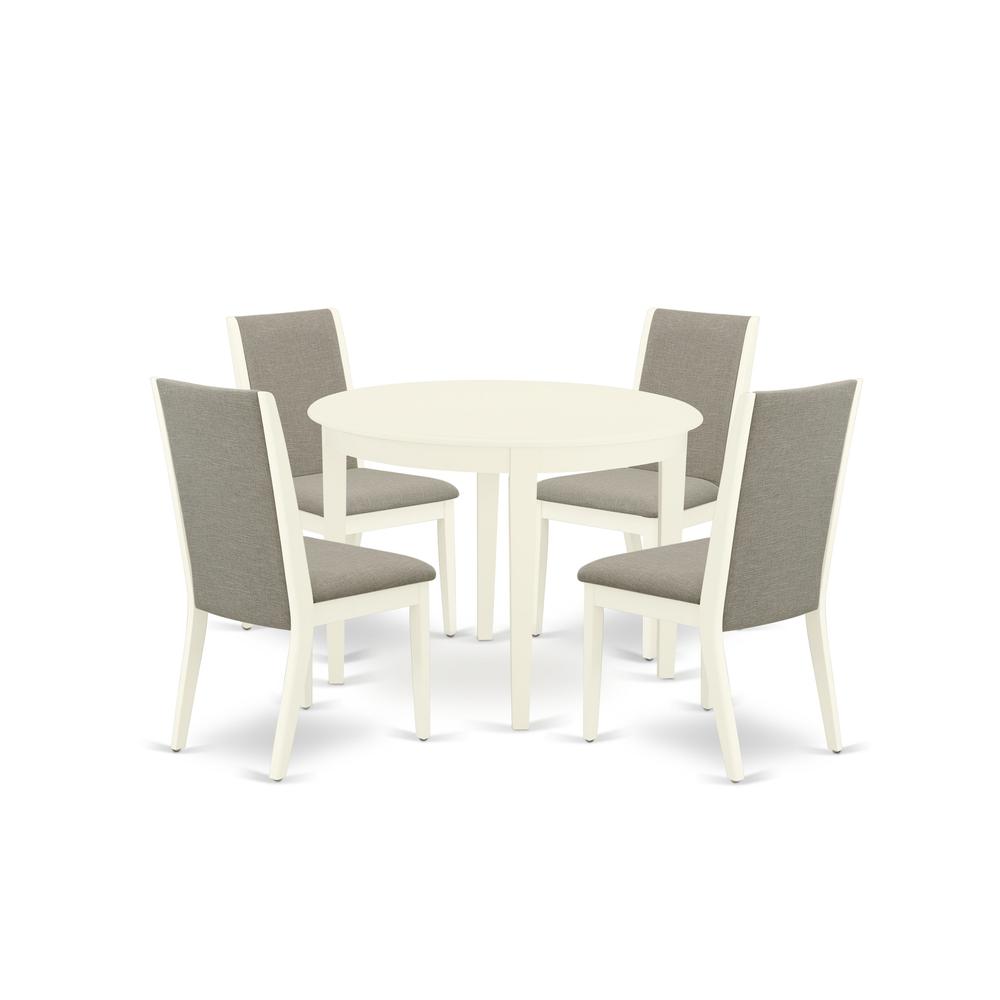 Dining Room Set Linen White BOLA5 - WHI - 06 By East West Furniture | Dining Sets | Modishstore - 2