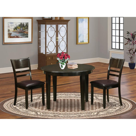 3 Pc Kitchen Table Set-Small Table And 2 Kitchen Chairs By East West Furniture | Dining Sets | Modishstore