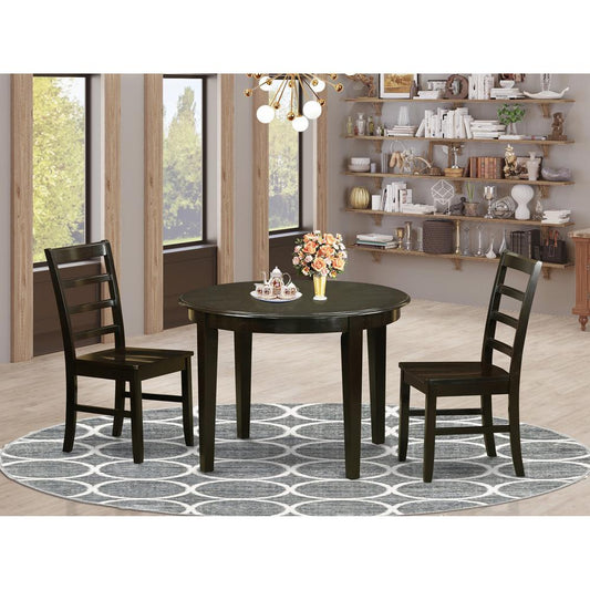 3 Pc Small Kitchen Table And Chairs Set-Table And 2 Wood Dining Chairs By East West Furniture | Dining Sets | Modishstore