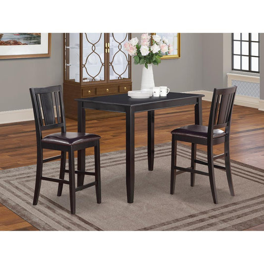 3 Pc Counter Height Dining Set-High Table And 2 Stools By East West Furniture | Dining Sets | Modishstore