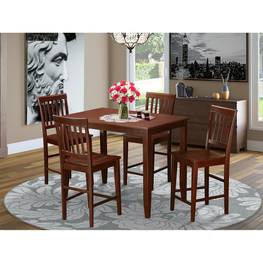 5 Pc Counter Height Dining Set-High Table And 4 Dinette Chairs. By East West Furniture | Dining Sets | Modishstore