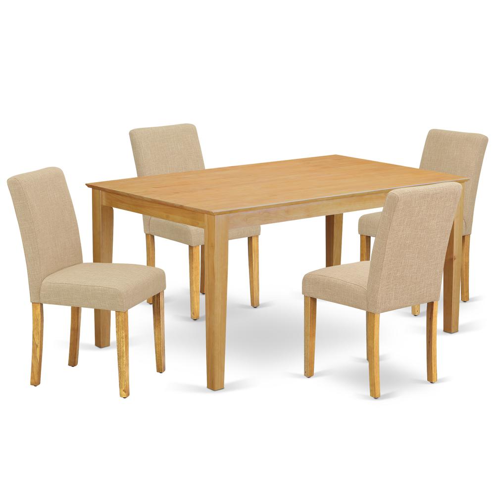 Dining Room Set Oak CAAB5-OAK-04 By East West Furniture | Dining Sets | Modishstore - 2
