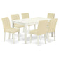 Dining Room Set Linen White CAAB7-LWH-64 By East West Furniture | Dining Sets | Modishstore - 2