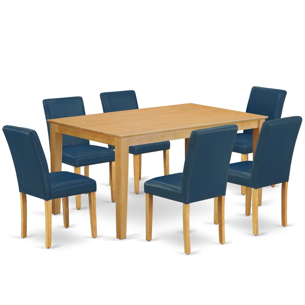 Dining Room Set Oak CAAB7-OAK-55 By East West Furniture | Dining Sets | Modishstore - 2